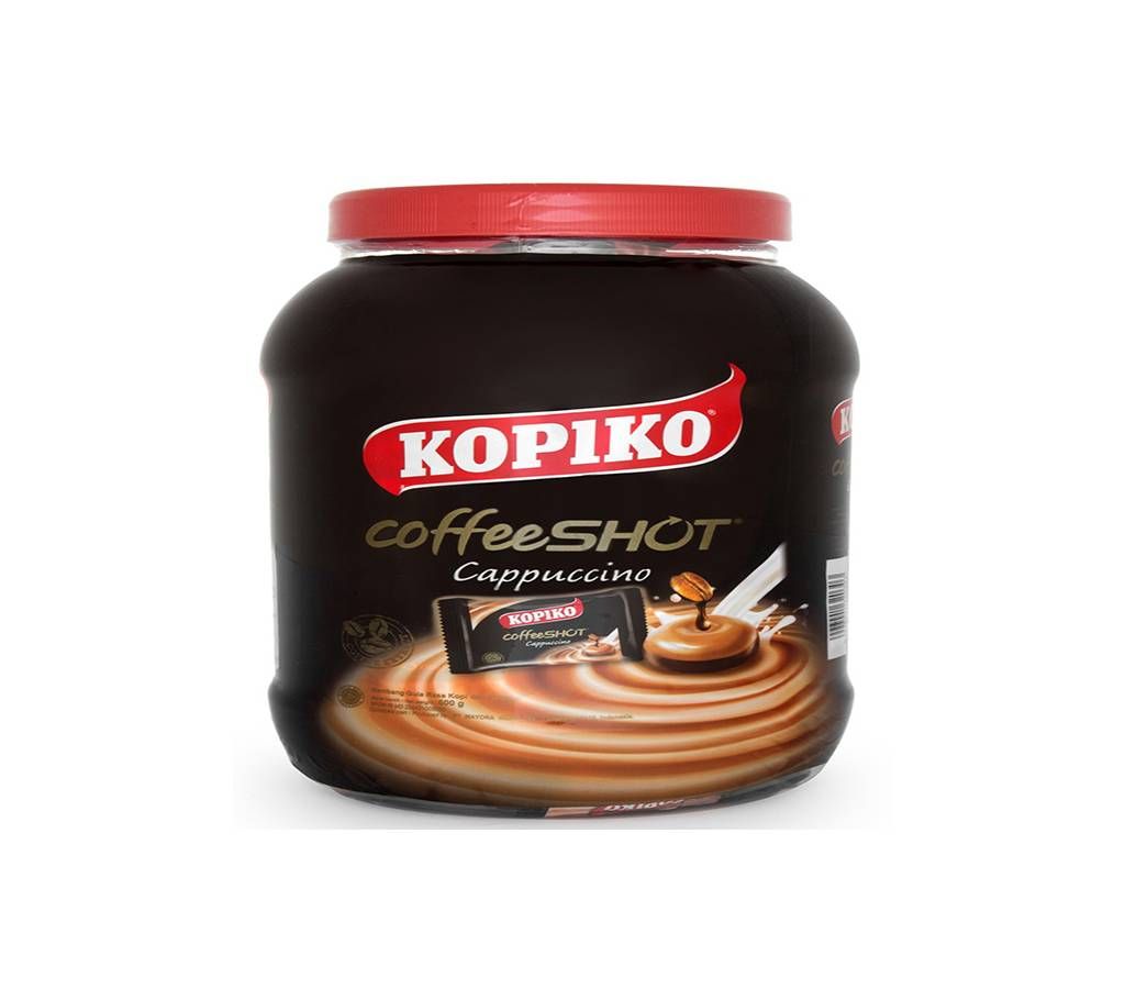 Kopiko Coffeeshot Cappuccino Candy Jar 600 GM - Indonesia 