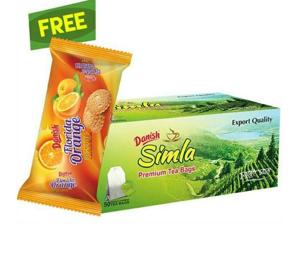 simla premium tea bags with danish biscuit free