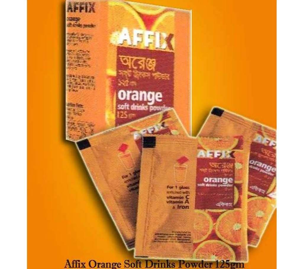 Affix Orange Soft Drinks Powder 125gm 4pcs pack