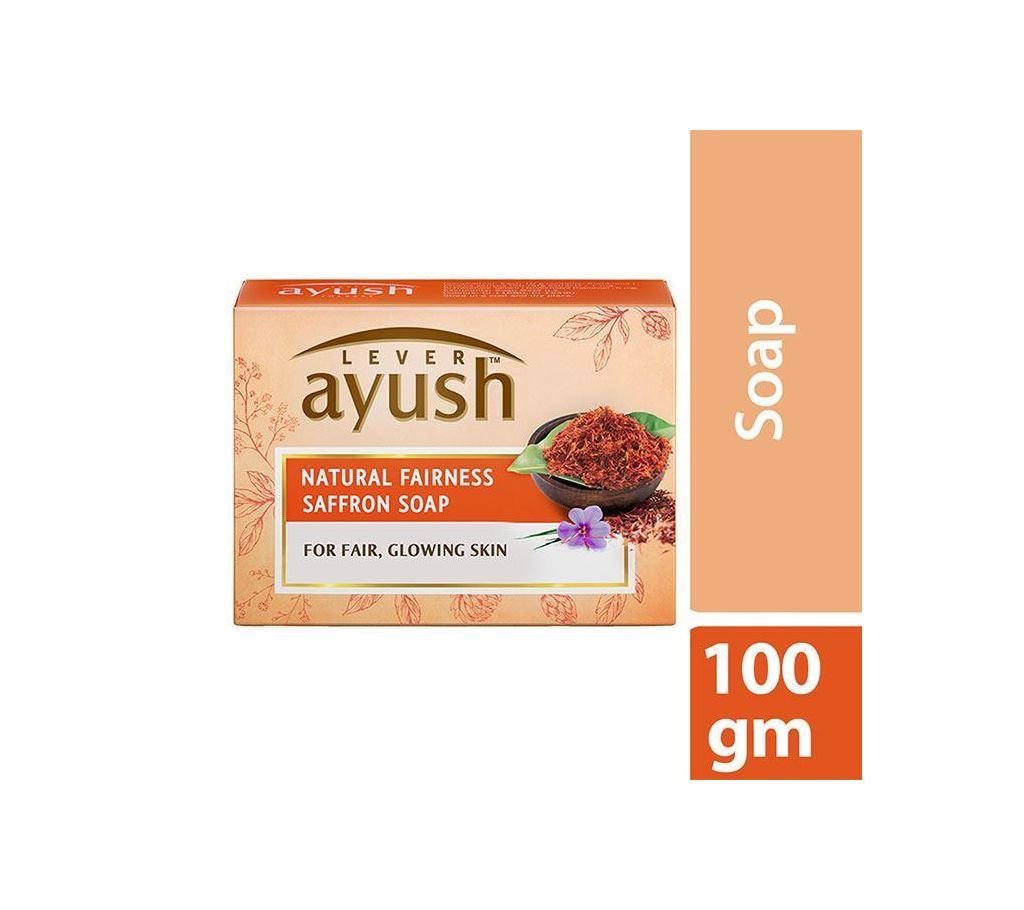Lever Ayush Soap Bar Natural Fair Saffron 100g