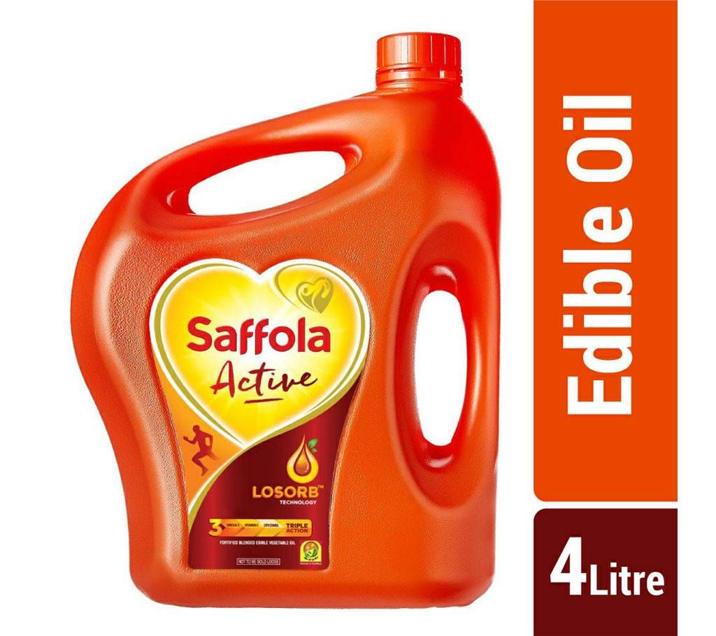 Saffola Active Oil (Blended Edible Vegetable Oil) - 4 Litre