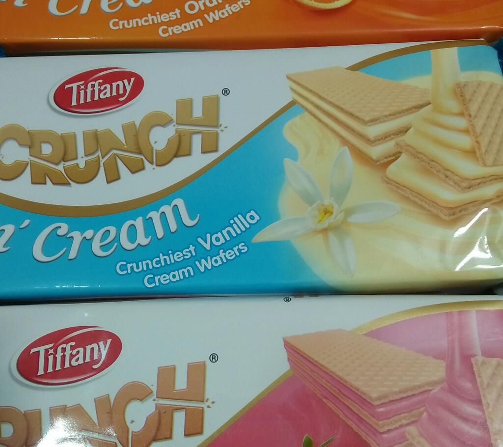 Tiffany Crunch cream wafers.