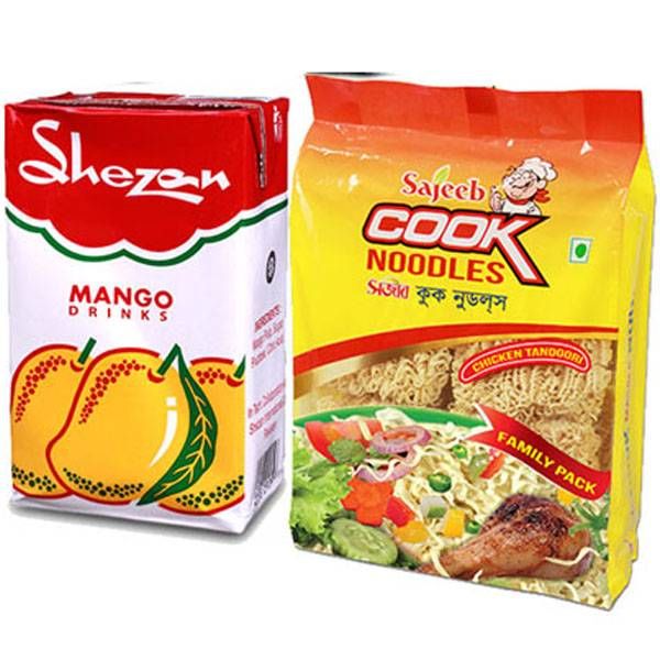 Mango Juice & noodles