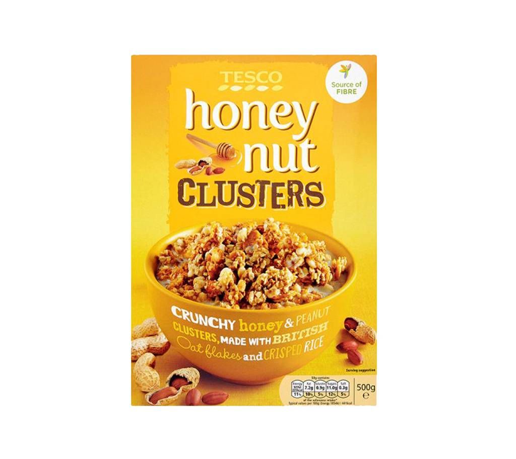 Tesco Honey Nut Corn Flakes Cereal 500G - UK