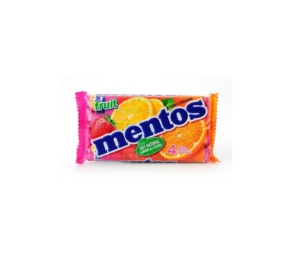MENTOS FRUIT CHEWY DRAGEES 4 ROLL HOLLAND