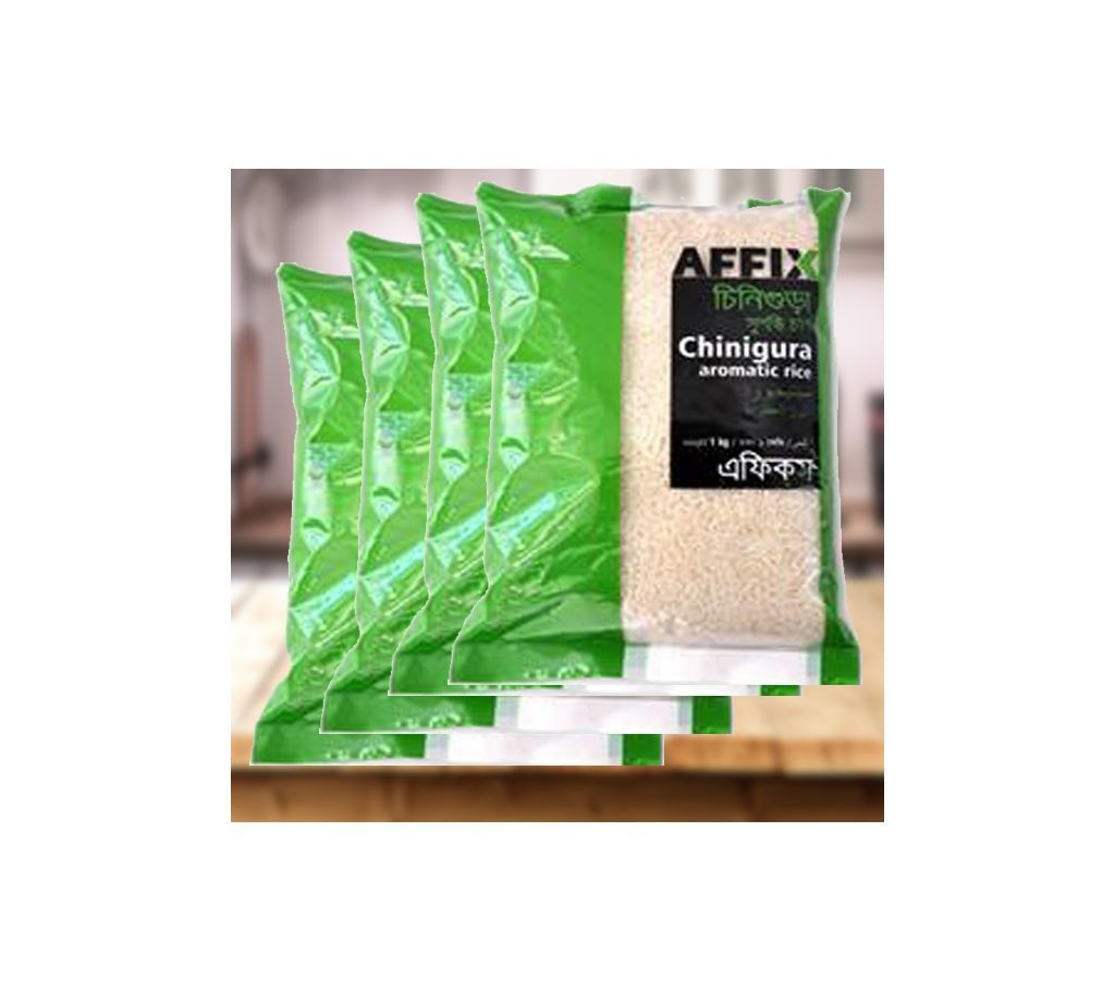 Affix Chinigura Aromatic Rice 1kg 4pac Combo - BD