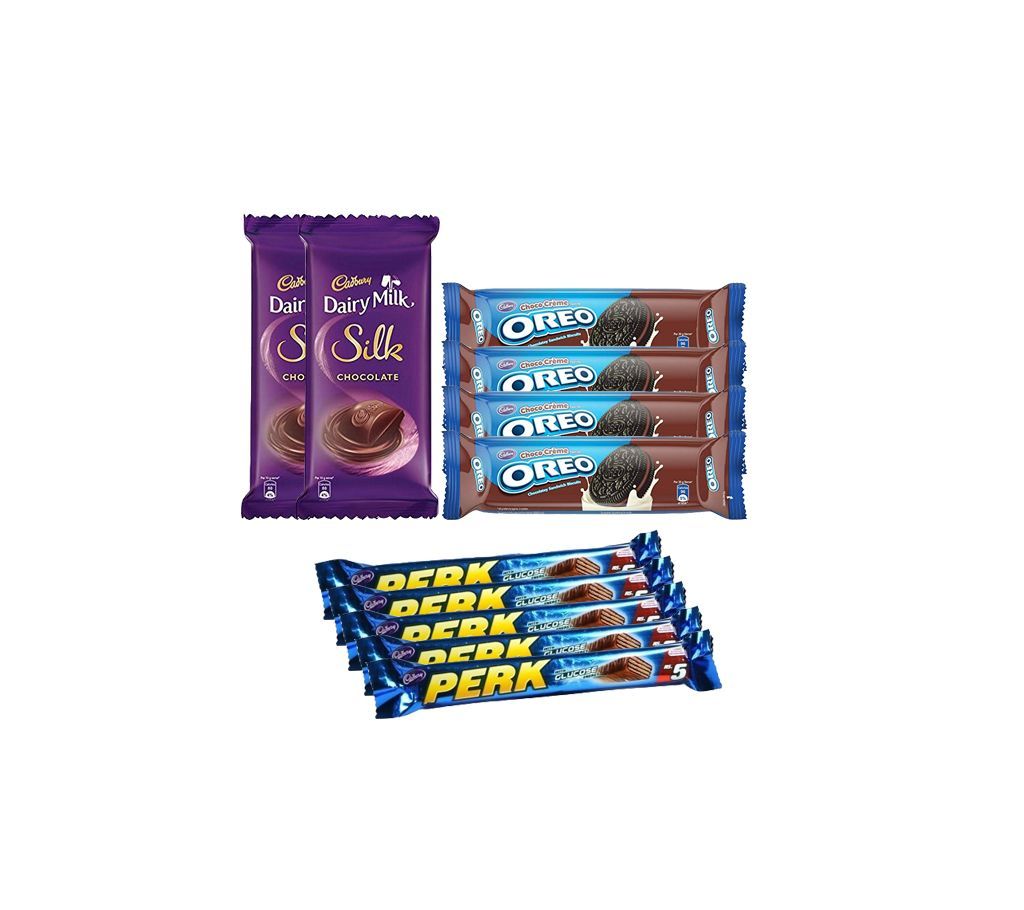 Cadbury Silk & Oreo Biscuit & Perk Chocolate Combo Pack India