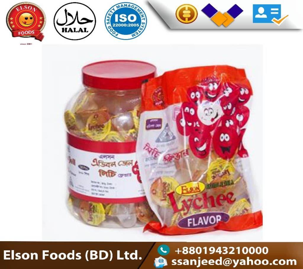 Elson White Mini Cup Lychee Jelly,packet