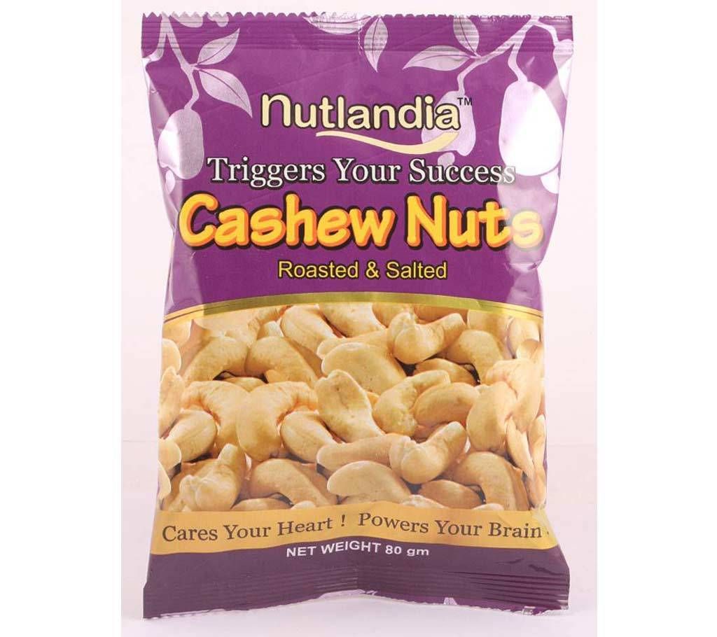 Nutlandia Cashew Nuts- Roasted & Salted 80grm * 3pack combo Vietnam