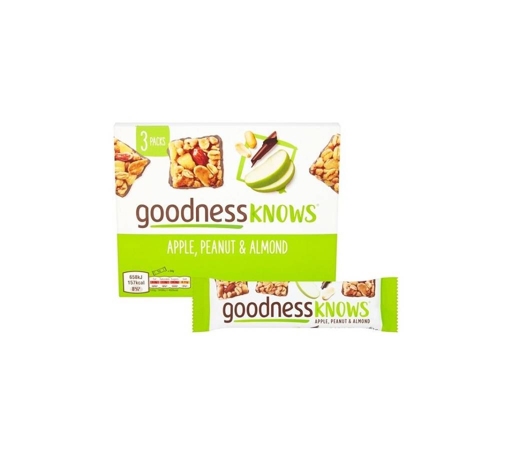 Goodness Knows Apple, Peanut & Almond Bars UK
