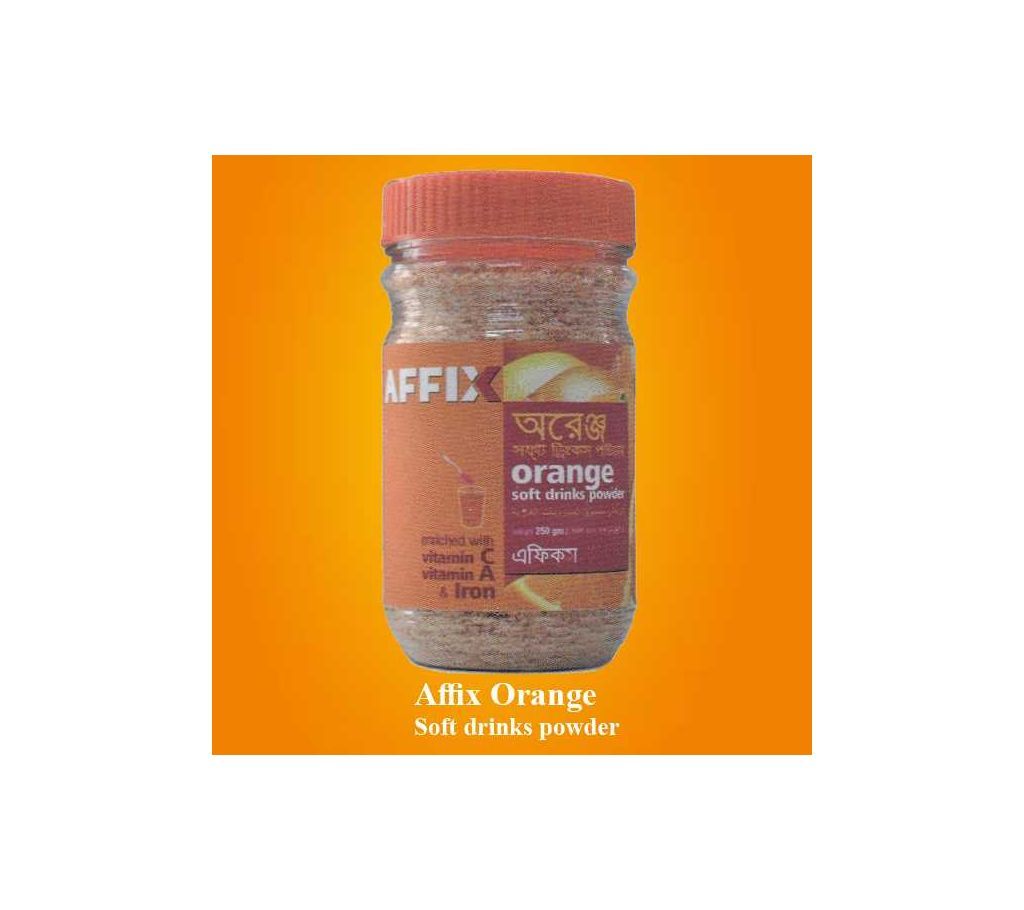 Affix Orange Soft Drinks Powder 250gm 2pcs