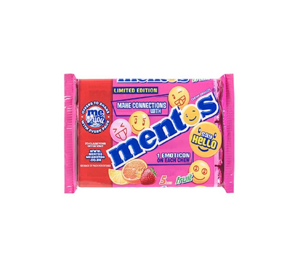 Mentos Fruit Chewy Dragees 5 Rolls, Holland