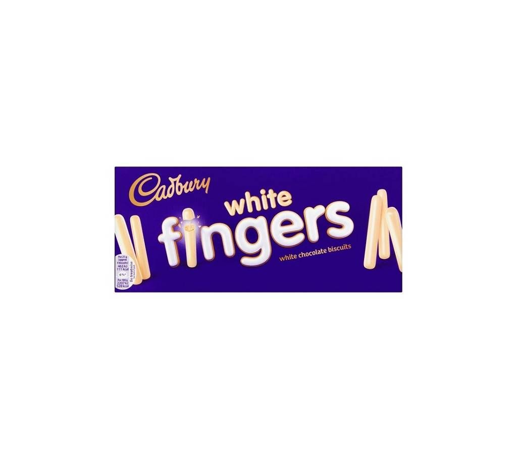 Cadbury Fingers White Chocolate Biscuits UK 