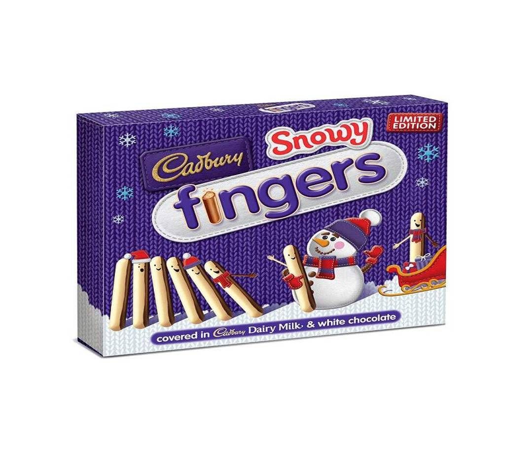 Cadbury Snowy Fingers Milk Chocolate Biscuits UK 