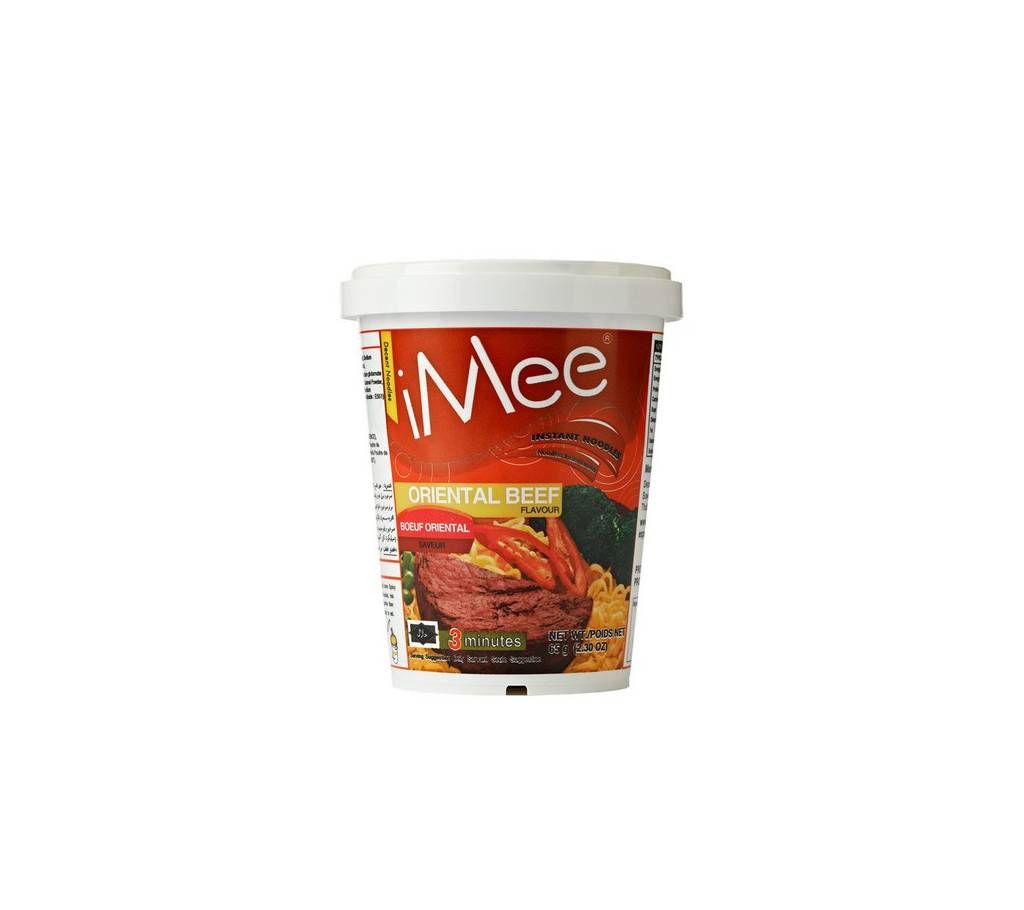Imee Instant Cup Noodles Oriental Beef Flavor 65gm Thailand