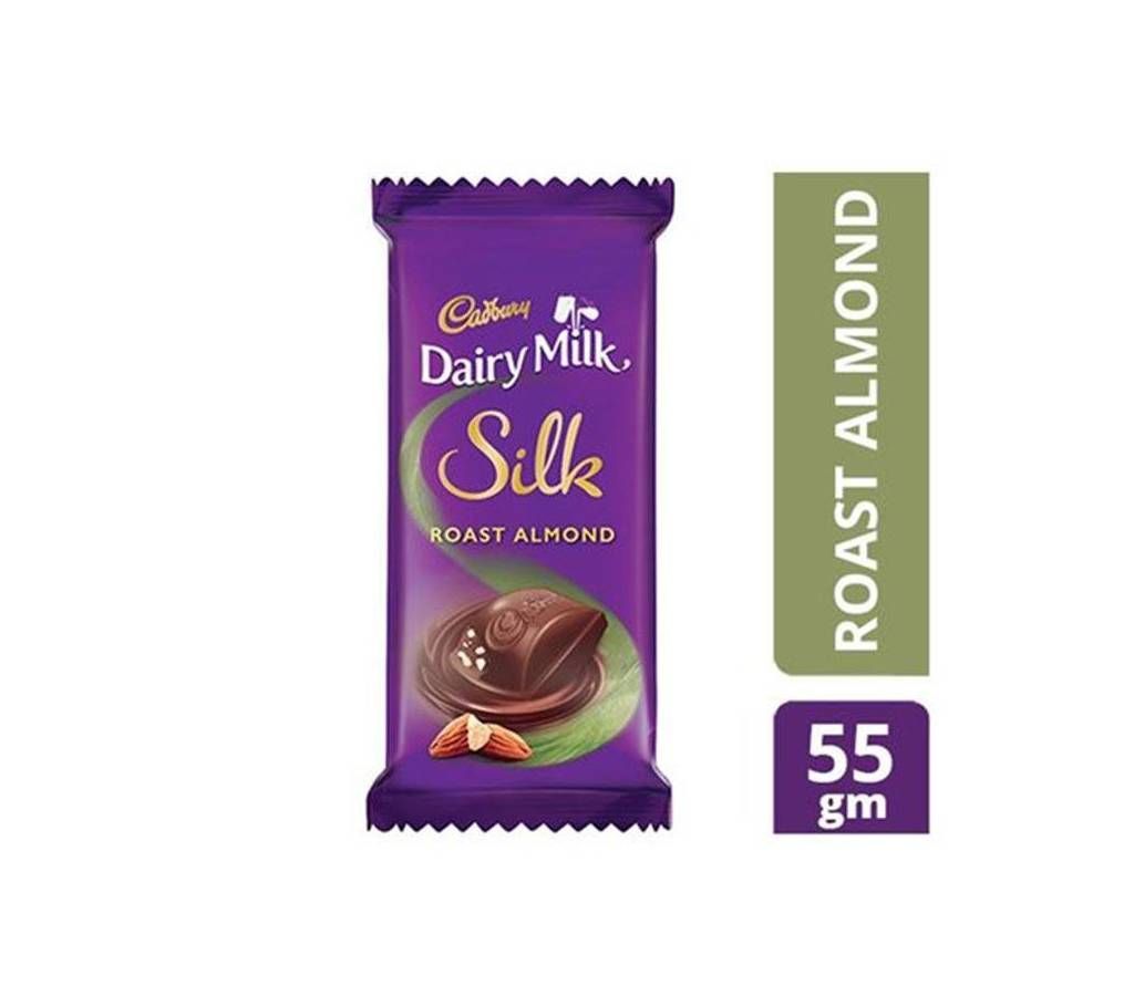 Cadbury Dairy Milk Silk Roasted Almond Chocolate - 55g (1Pcs)
