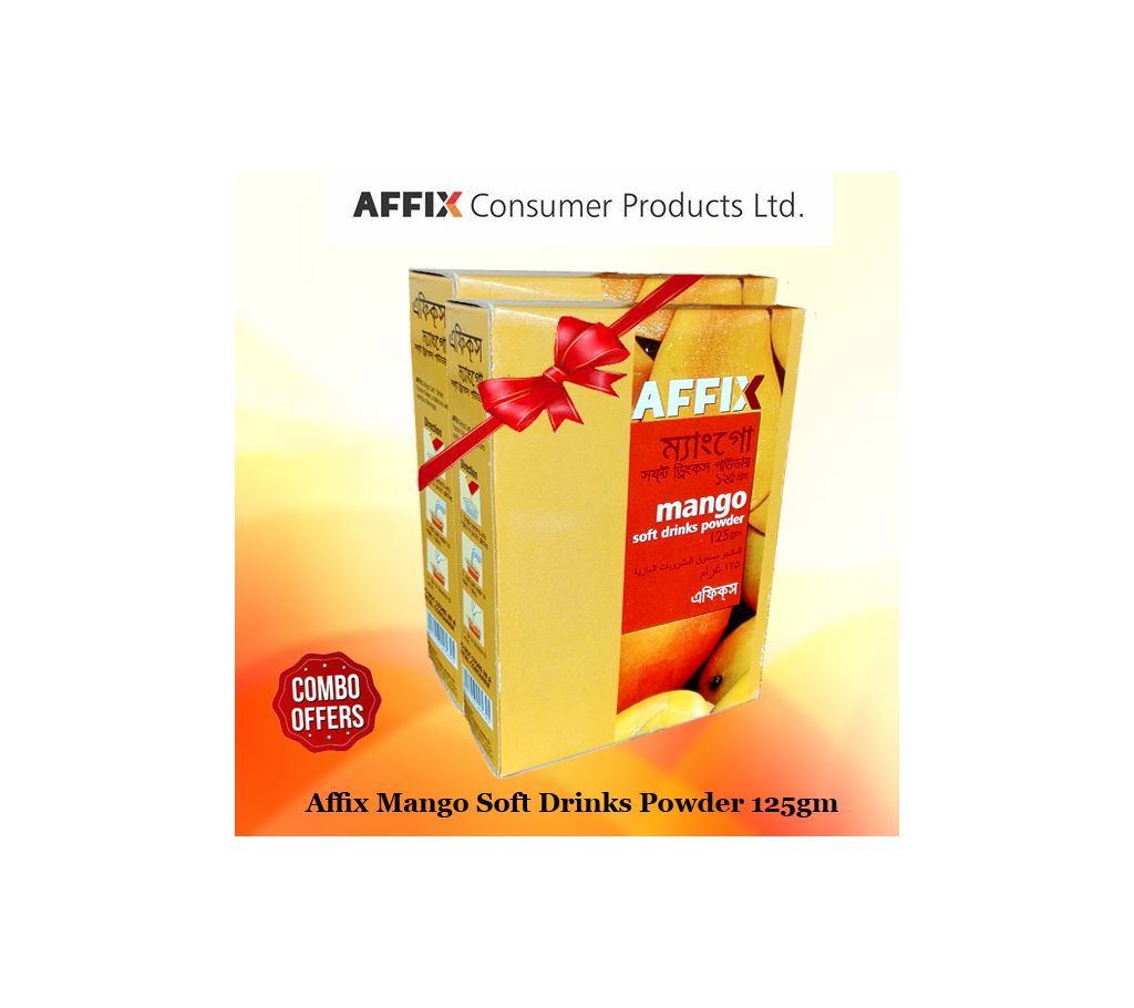 Affix Mango Soft Drinks Powder 125gm 2pack Combo