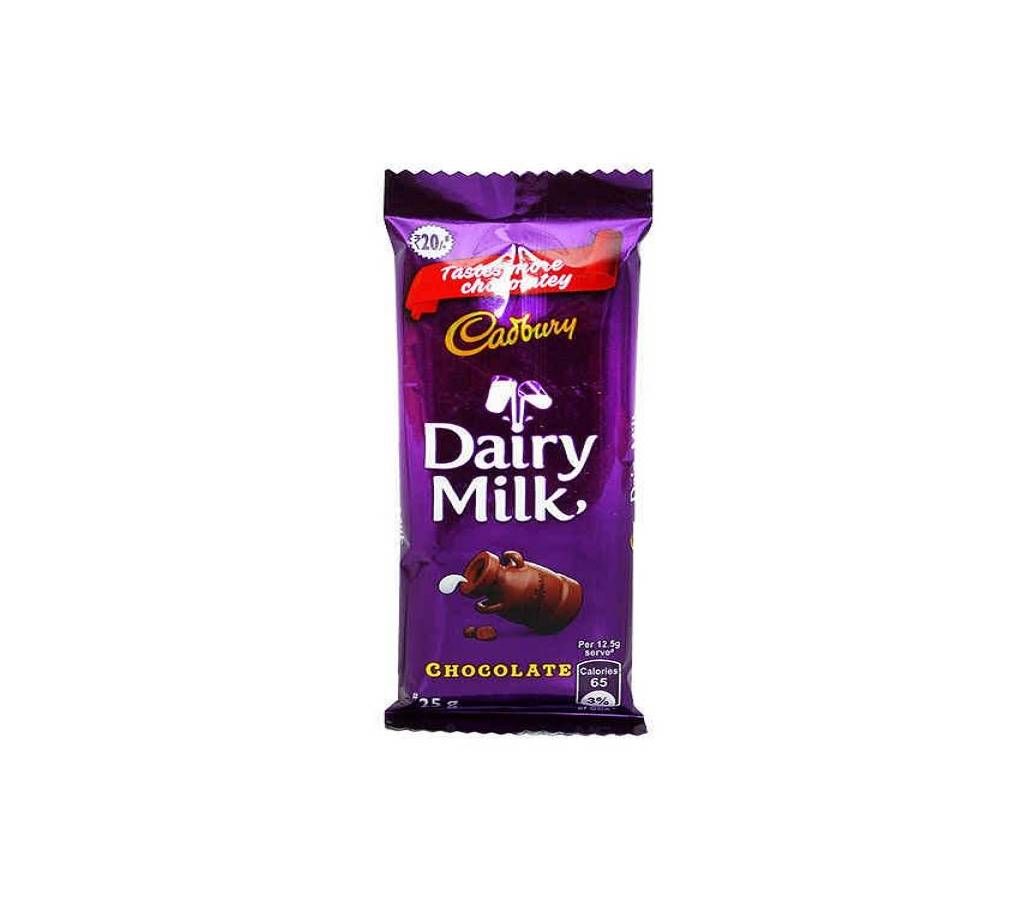 Cadbury Dairy Milk Chocolate, 25gm (40Pcs1 Pack)
