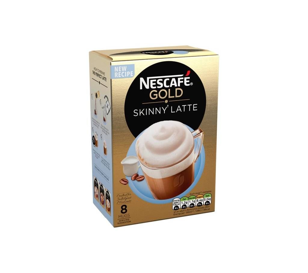 Gold Skinny Latte Coffee 8 Sachets 156g  UK