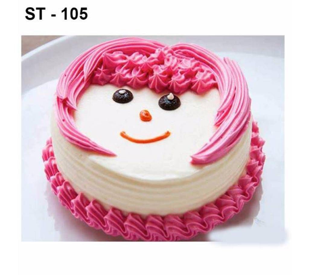 Smiling Emo Vanilla Cake 1 pound 