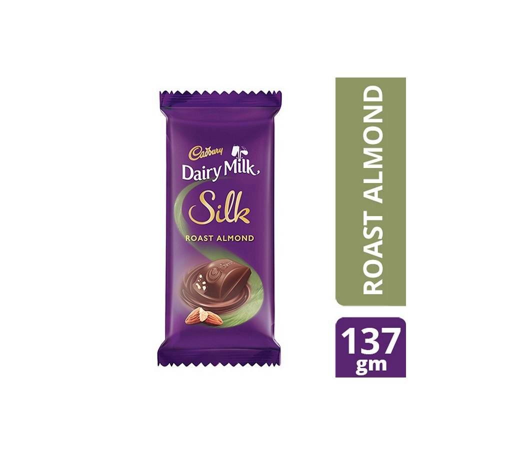 Cadbury Dairy Milk Silk Roast Almond Chocolate Bar 137g India