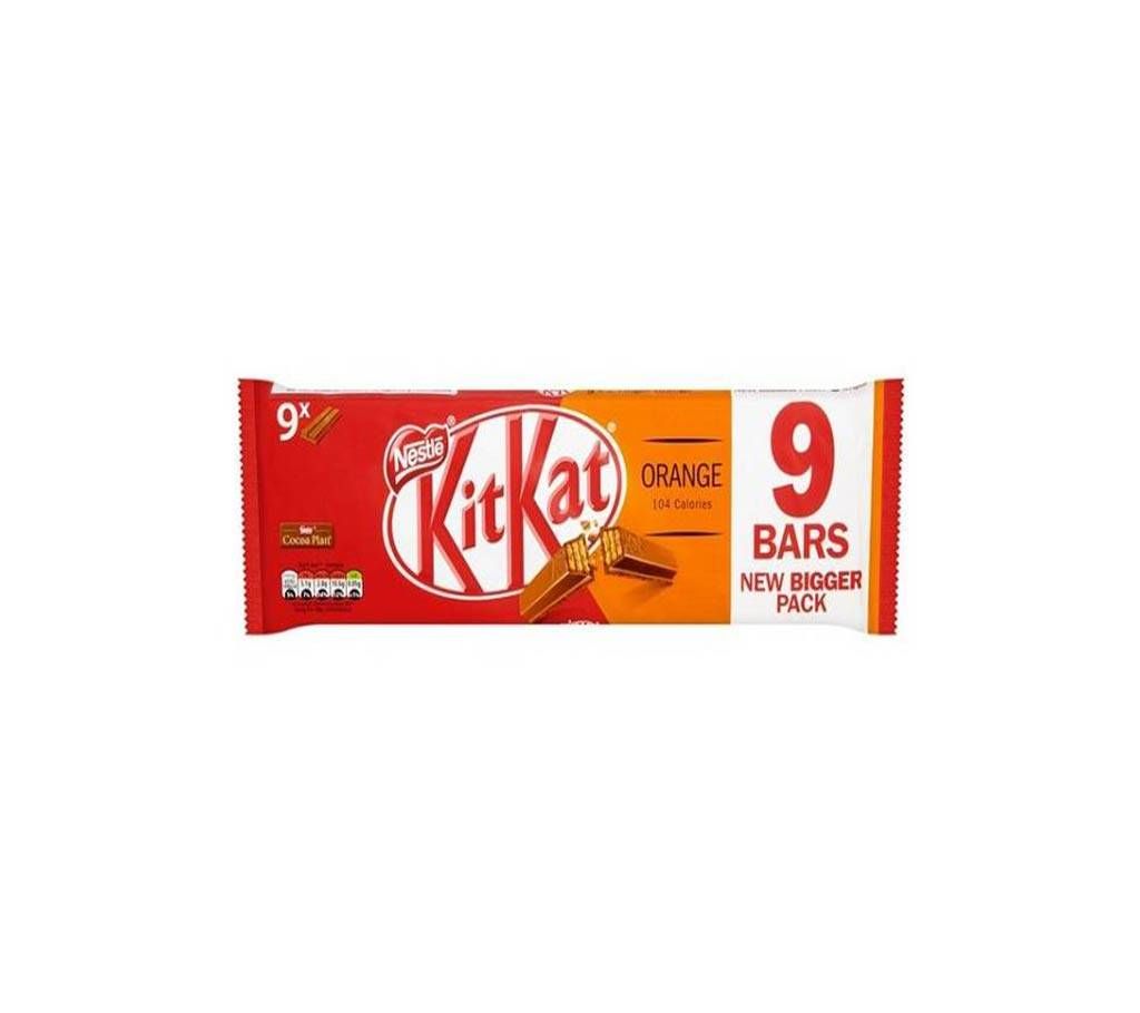 KitKat 2 Finger Orange Chocolate Bar Pack of 9 UK