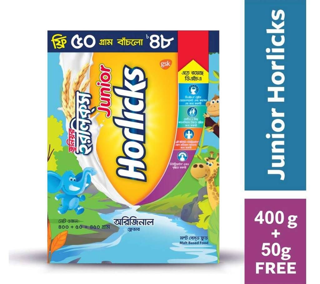 Junior Horlicks 400 gm BIB with 50gm free - BD 