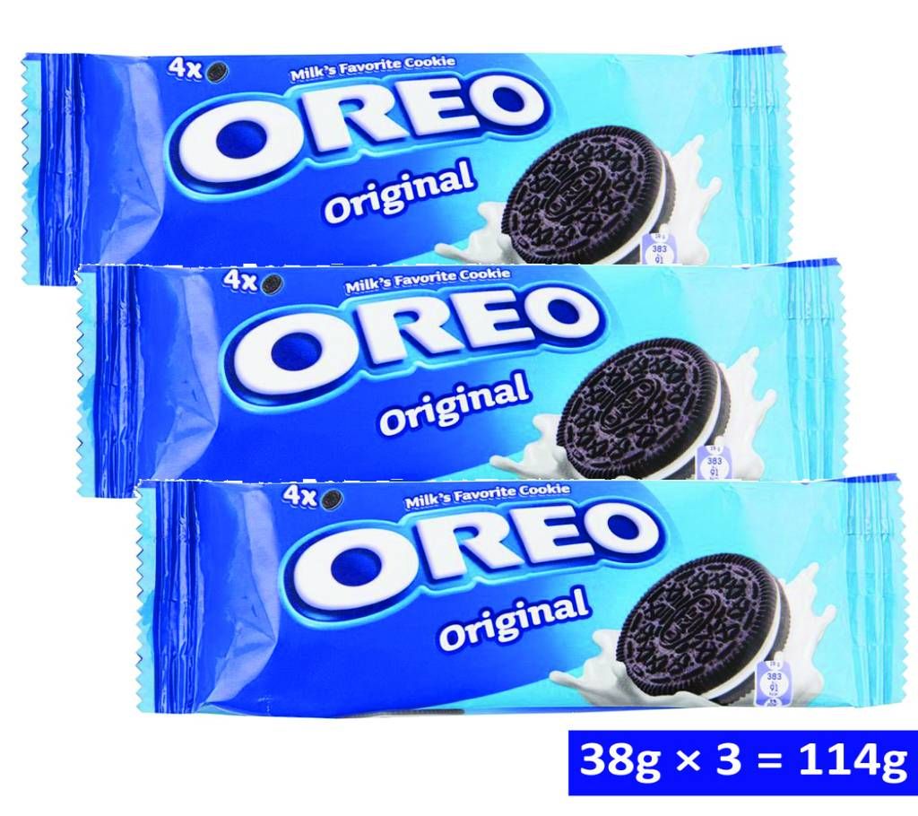 OREO Sandwich Cookies Original Single Pac (3 x 38g)