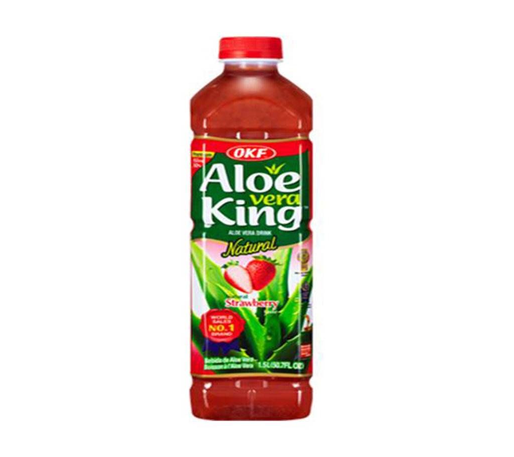 Aloe vera Juice Strawberry  Flavor 1.5ltr Korea