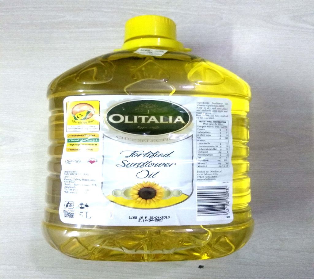 Olitalia Fortified Sunflower Oil-5 Liter-Italy