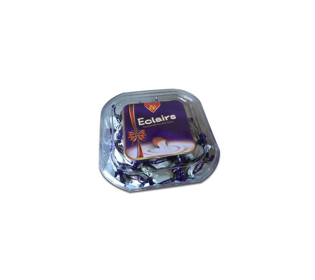 Al Seedawi Eclairs Milk Transparent Square Gilft Box - 500gm-Kuwait