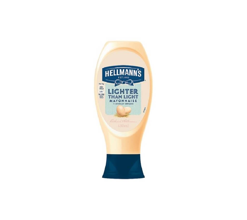 Hellmann's Lighter Than Light Squeezy Mayonnaise 430Ml
