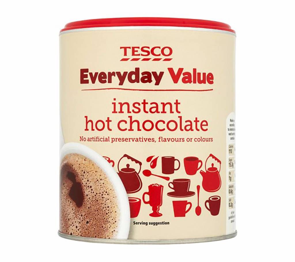 Tesco Everyday Value Instant Hot Chocolate Drink 400g UK