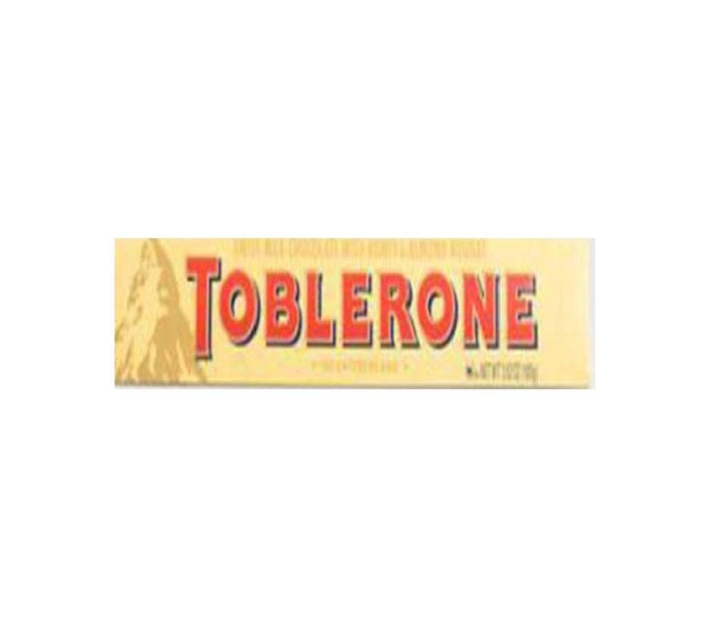 Toblerone white, crunchy almonds, milk and dark 100gm (Switzerland)