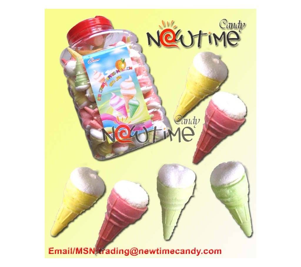 Ice Cream Marshmallow Candy 130 pcs jar