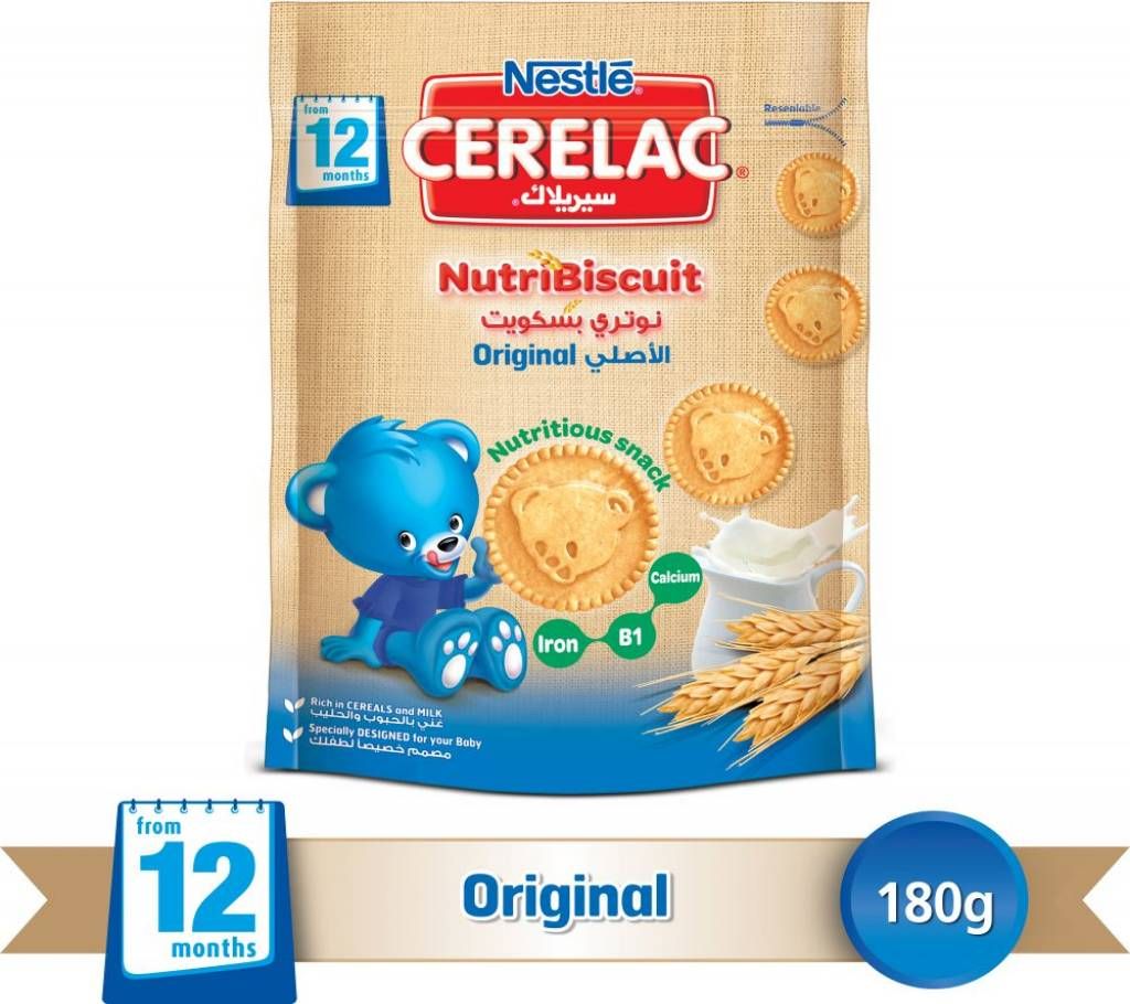 Nestle Cerelac Nutri Biscuit Original - 180g