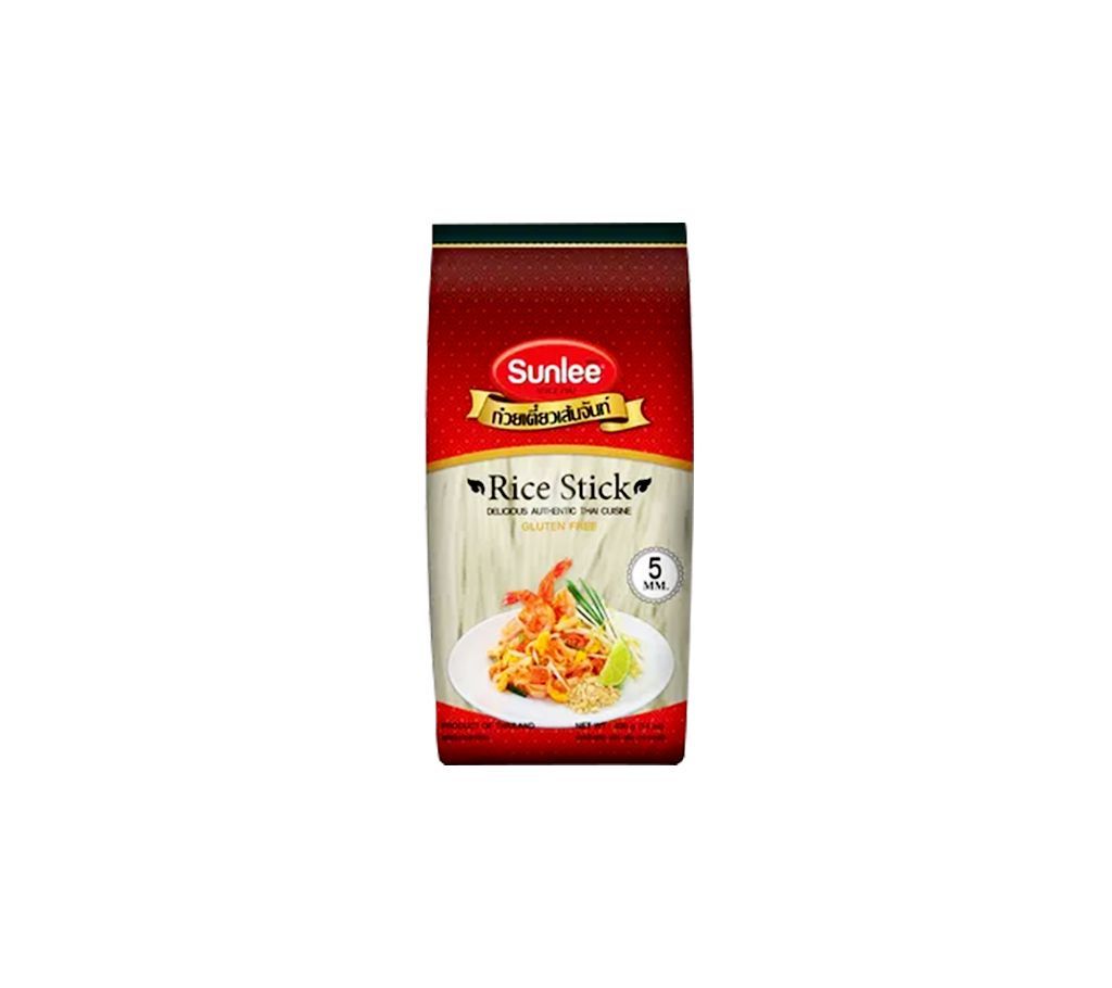 Sunlee Rice Stick Noodles 5 mm(Curve) -400g Thailand