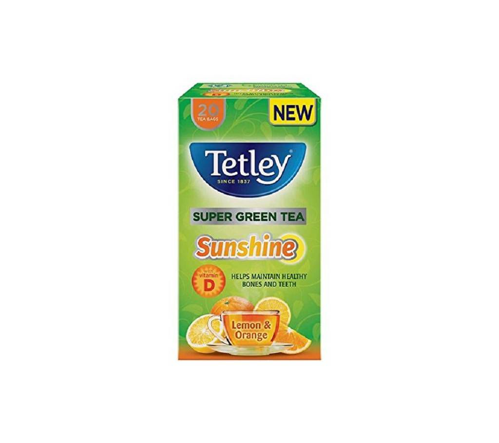 Tetley Sunshine Lemon & Orange  Green Tea EU 
