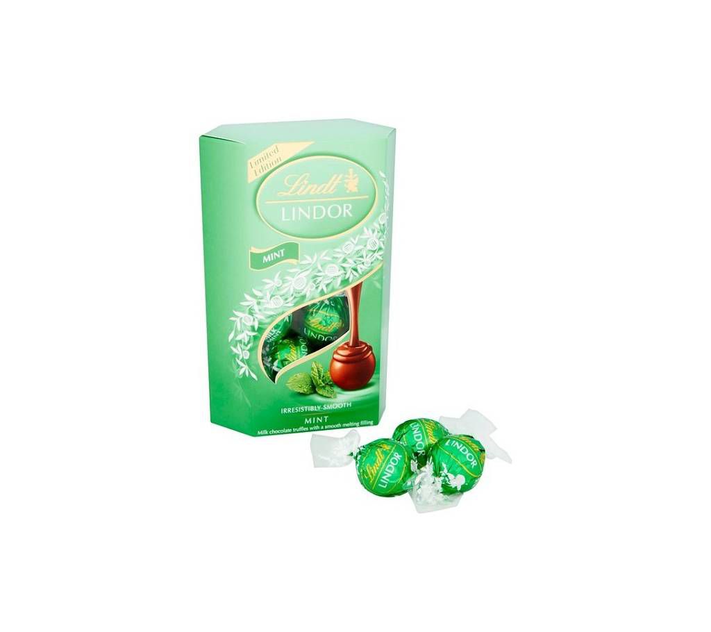 Lindt Lindor Mint Chocolate Truffles 200gm - Italy