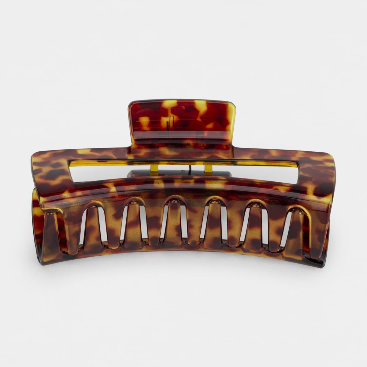 Plastic Rectangular Claw Grip Dark Tort