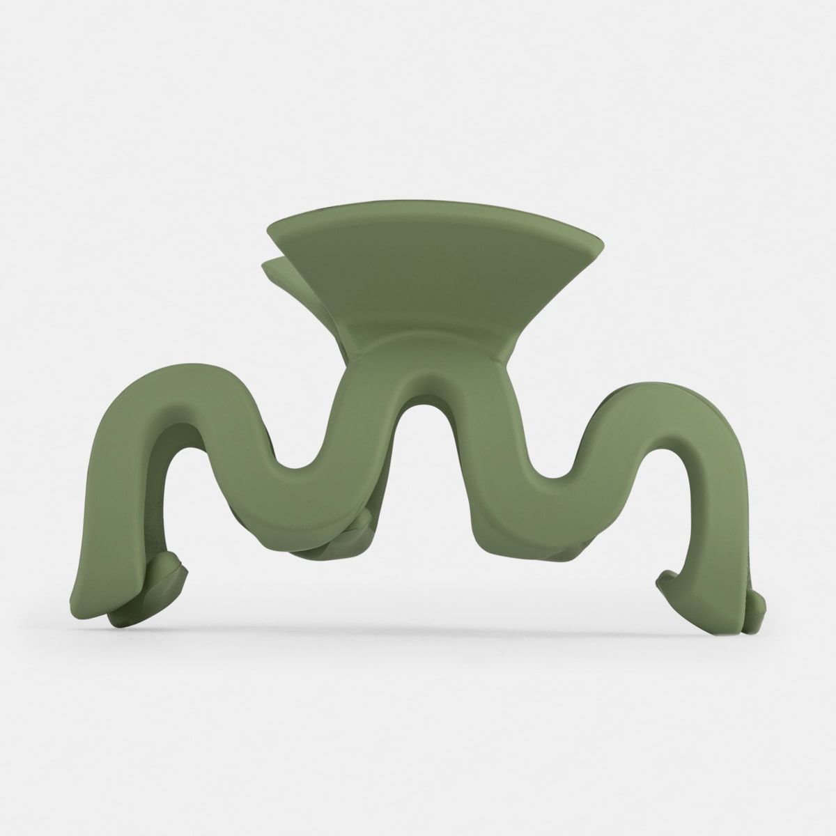 Squiggle Claw Clip - Khaki