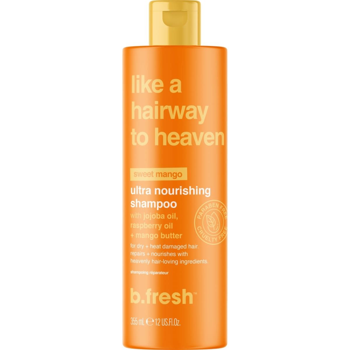 b.fresh Like A Hairway To Heaven Sweet Mango Ultra Nourishing Shampoo 355ml - Jojoba Oil, Raspberry Oil and Mango Butter
