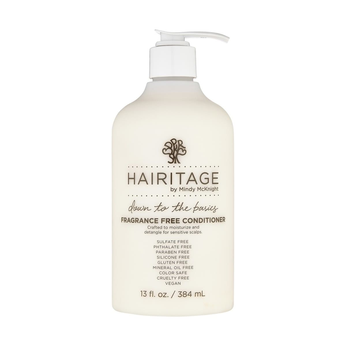 Hairitage by Mindy McKnight Down to the Basics Fragrance Free Conditioner 384ml - Chamomile, Sunflower Seed Oil and Vitamin E