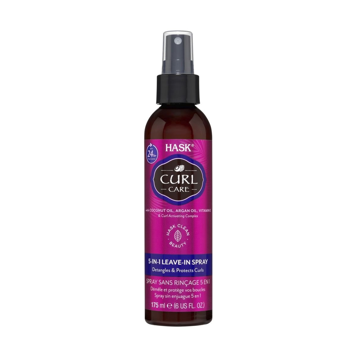 HASK Curl Care 5-in-1 Leave-in Spray 175ml - Coconut Oil, Argan Oil, Vitamin E and Curl Activating Complex