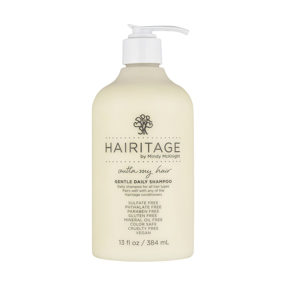 Hairitage by Mindy McKnight Outta My Hair Gentle Daily Shampoo 384ml - Jojoba Oil, Vitamin B5 and Aloe