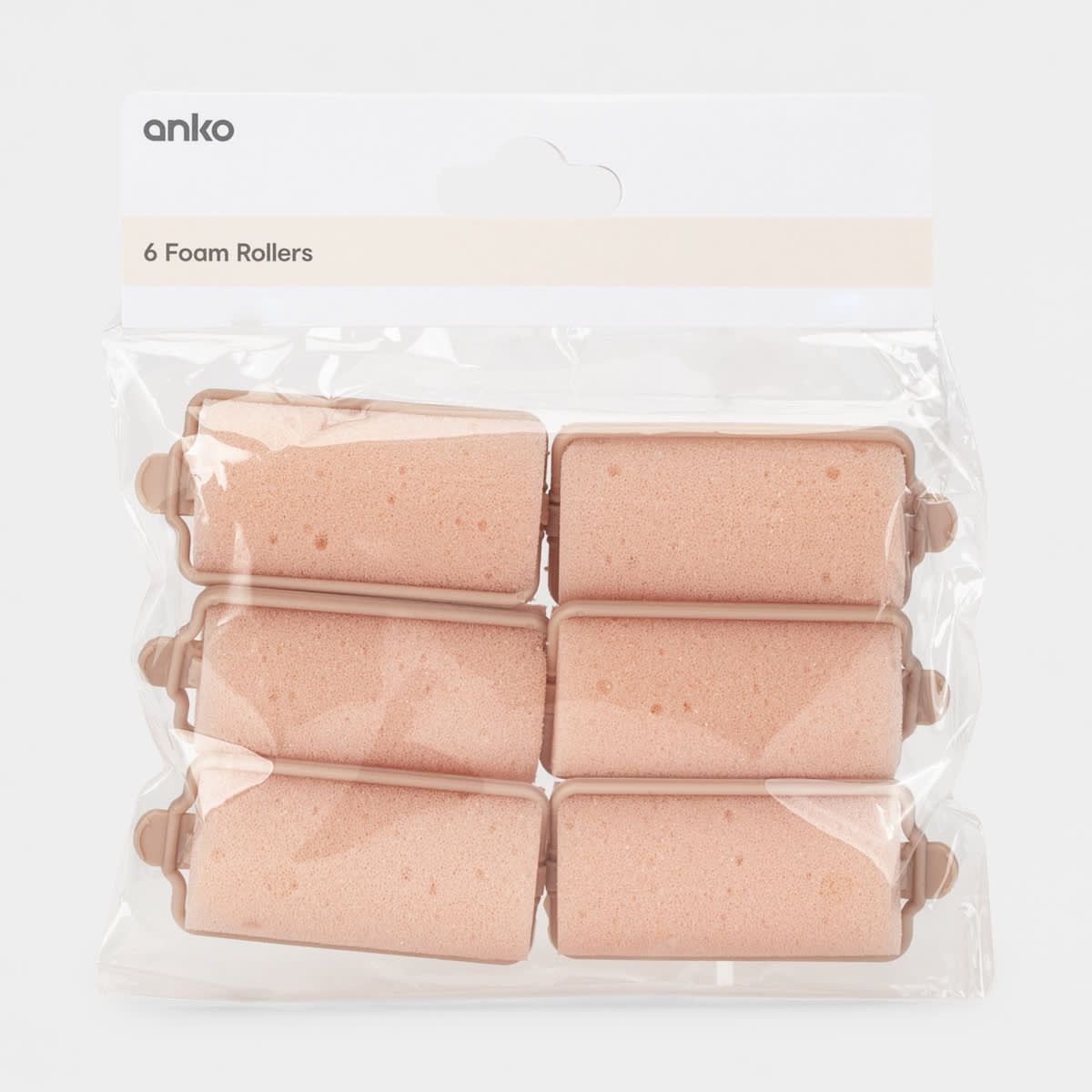 6 Pack Foam Rollers - Nude