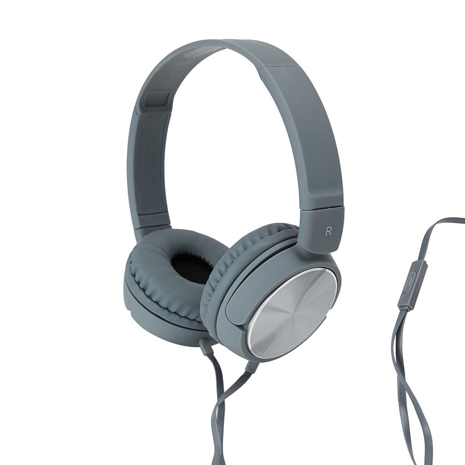 On-Ear Wired Headphones - Silver Look