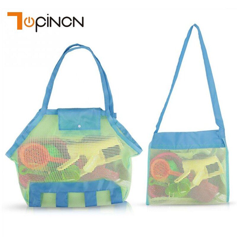 Portable Beach Bag Foldable Mesh Swimming Bag For Children Beach Toy Baskets Storage Bag Kids Outdoor Swimming Waterproof Bags