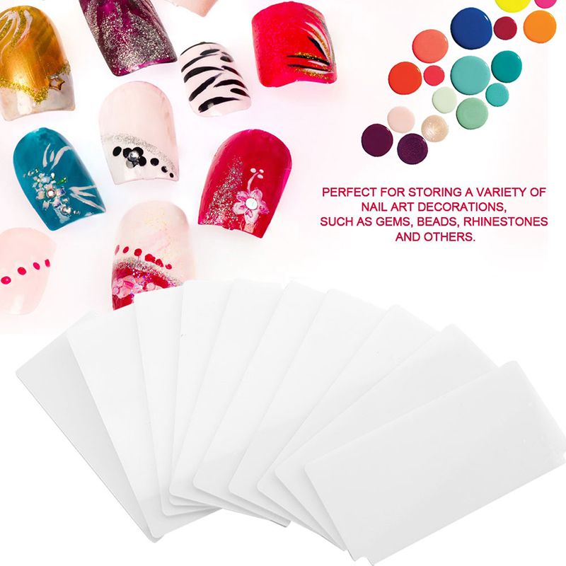 10X Fake Nail Display Stand Box Show Holder Plastic Partition Plate Storage Case