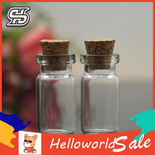 10pcs Cuteni Clear Cork Stopper Glass Vials Jars Containers Wishing Bottles